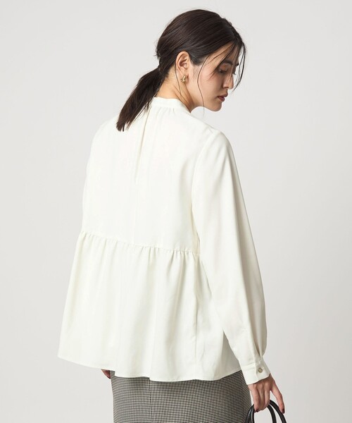 スタンドカラーペプラム　ブラウス　RBS raybeams Ray BEAMS - レイビームス RBS スタンドカラーペプラムブラウスの通販