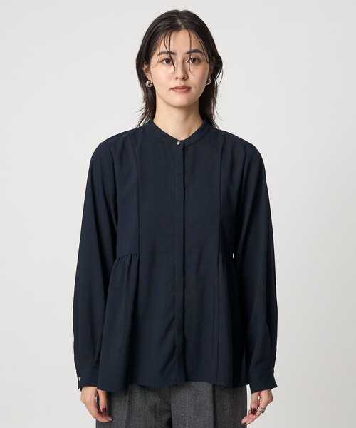 タオ　コムデギャルソン　スタンドカラー切り替えぺプラムブラウス タオコムデギャルソンスタンドカラー切り替えぺプラムブラウス