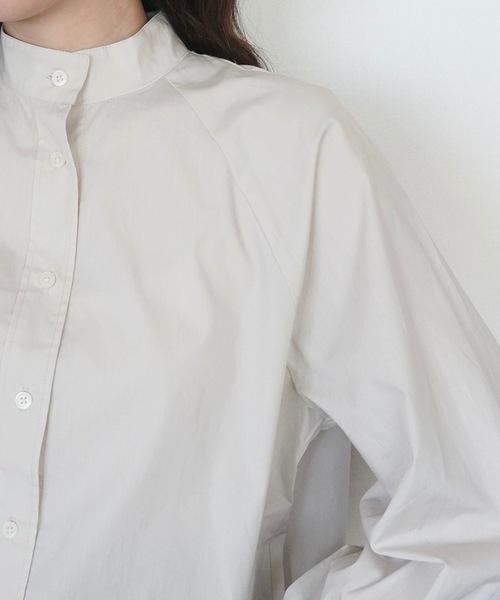 ZOZOMARKET(ゾゾマーケット)の「ラグランバンドカラークロップドブラウス-ZOZOMARKET by ハヤシアンナ(シャツ/ブラウス・レディース・ライトベージュ・マルチサイズ)」の5枚目の写真