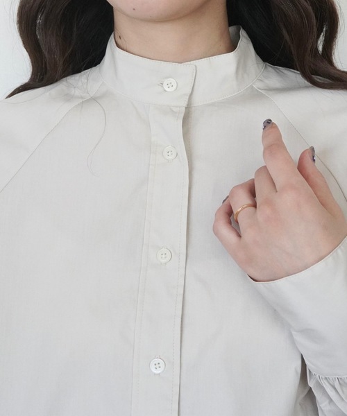 ZOZOMARKET(ゾゾマーケット)の「ラグランバンドカラークロップドブラウス-ZOZOMARKET by ハヤシアンナ(シャツ/ブラウス・レディース・ライトベージュ・マルチサイズ)」の6枚目の写真