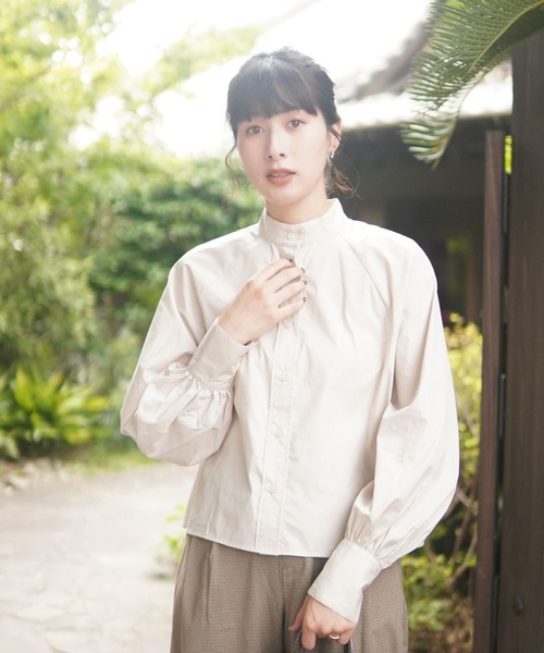 ZOZOMARKET(ゾゾマーケット)の「ラグランバンドカラークロップドブラウス-ZOZOMARKET by ハヤシアンナ(シャツ/ブラウス・レディース・ライトベージュ・マルチサイズ)」の11枚目の写真