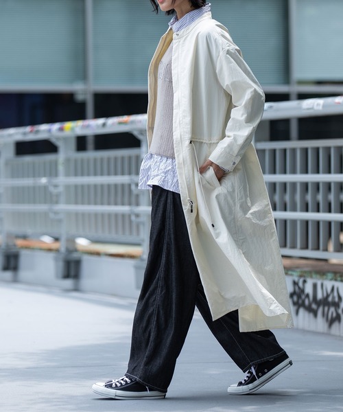 Munich（ミューニック）の「ナイロンコットンタッサーモッズコート（モッズコート・レディース・ブラック/アイボリー/ブラウン・FREE）」の2枚目の写真