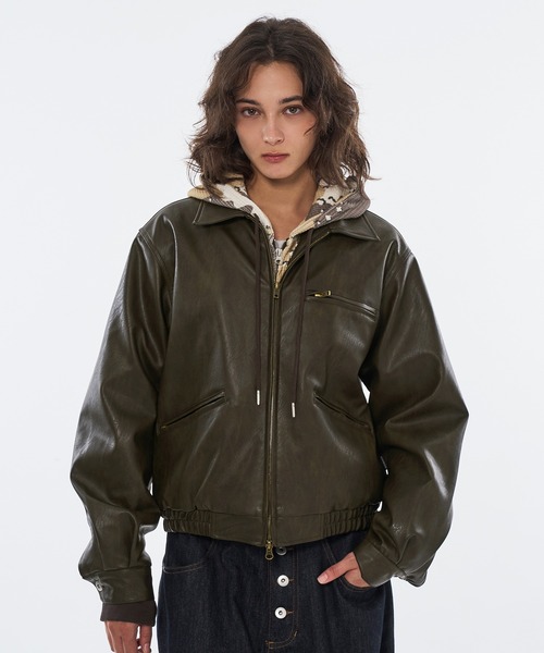 WISH FOR EVER ヴィンテージライクショートブルゾン セール】VINTAGE LIKE SHORT BLOUSON / ヴィンテージライクショート