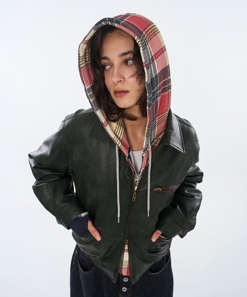 WISH FOR EVER/ヴィンテージライクショートブルゾン VINTAGE LIKE SHORT BLOUSON / ヴィンテージライクショートブルゾン