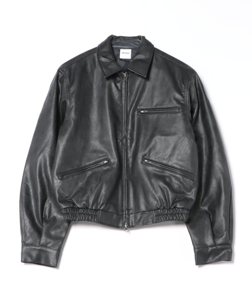 wish for ever 短丈ジャケット　ブルゾン WISH FOR EVER ブルゾン アウター DRAW CODE VINTAGE LIKE SHORT