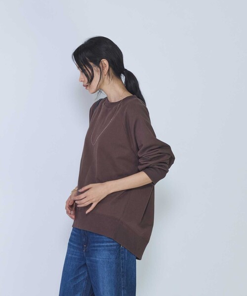 1er Arrondissement(プルミエアロンディスモン)の「【WEB限定カラーあり】<SOLto (ソルト)>レースアップスウェット(スウェット・レディース・ブラウン系/ブルー系その他5/ダークネイビー/ブラウン・M)」の1枚目の写真