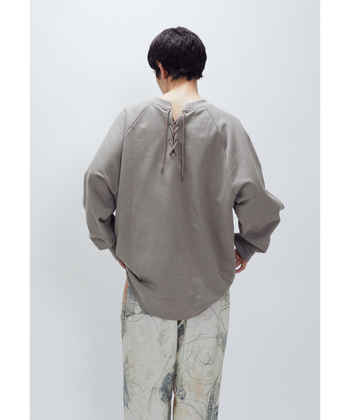 1er Arrondissement(プルミエアロンディスモン)の「【WEB限定カラーあり】<SOLto (ソルト)>レースアップスウェット(Tシャツ/カットソー・レディース・ブラウン系/ブルー系その他5/ダークネイビー・M)」の6枚目の写真
