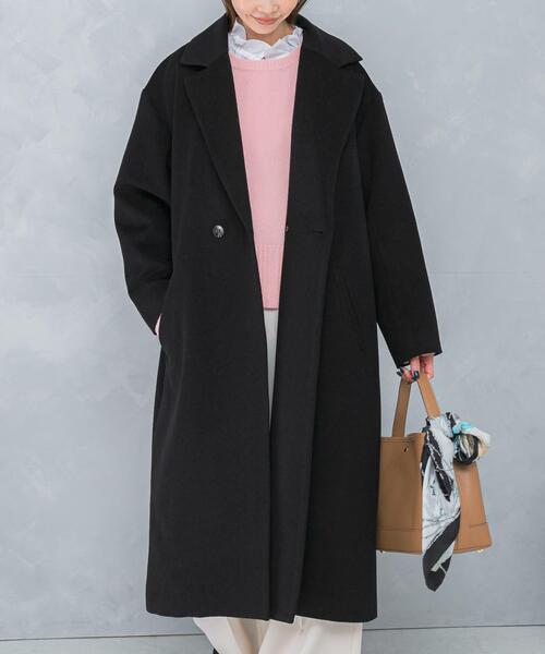 URBAN RESEARCH ROSSO WOMEN（アーバンリサーチ　ロッソ）の「カシミヤビーバーチェスターコート（チェスターコート・レディース・ブラック・38/36）」の7枚目の写真