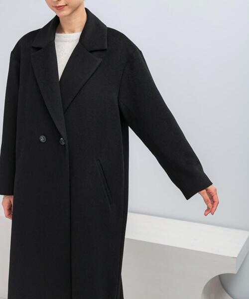 URBAN RESEARCH ROSSO WOMEN（アーバンリサーチ　ロッソ）の「カシミヤビーバーチェスターコート（チェスターコート・レディース・ブラック・38/36）」の13枚目の写真