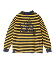 GENTIL/ジャンティー マルチボーダー モックネック ロンTEE
