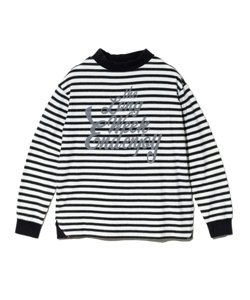 go slow caravan(ゴースローキャラバン)の「GENTIL/ジャンティー マルチボーダー モックネック ロンTEE(Tシャツ/カットソー・レディース・ホワイト/ブラウン/ネイビー・FREE)」の2枚目の写真