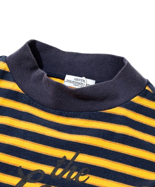 go slow caravan(ゴースローキャラバン)の「GENTIL/ジャンティー マルチボーダー モックネック ロンTEE(Tシャツ/カットソー・レディース・ホワイト/ブラウン/ネイビー・FREE)」の4枚目の写真