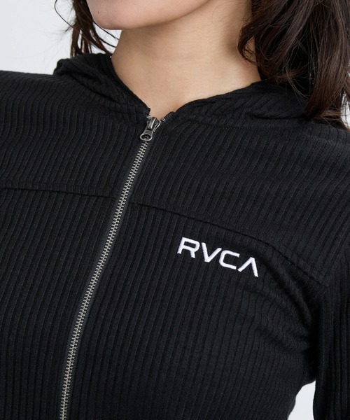 RVCA（ルーカ）の「RVCA レディース SLIM ZIP HOODIE セーター 【2025年秋冬モデル】 @autumn/ルーカ自ップアップパーカー・フーディー（ニット/セーター・レディース・ブラック/マルチ/グレー系その他・SMALL/MEDIUM/LARGE）」の4枚目の写真