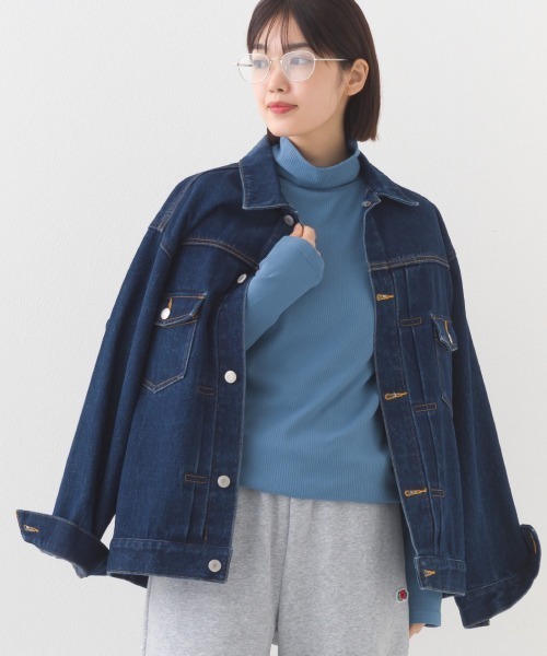 OMNES(オムネス)の「テレコタートルネック ロングスリーブ トップス(Tシャツ/カットソー・レディース・ホワイト/ブラック/ブルー/イエロー・FREE)」の3枚目の写真