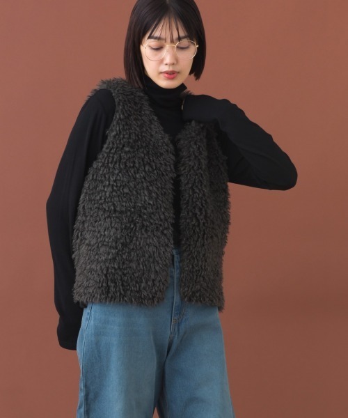 OMNES(オムネス)の「テレコタートルネック ロングスリーブ トップス(Tシャツ/カットソー・レディース・ホワイト/ブラック/ブルー/イエロー・FREE)」の21枚目の写真