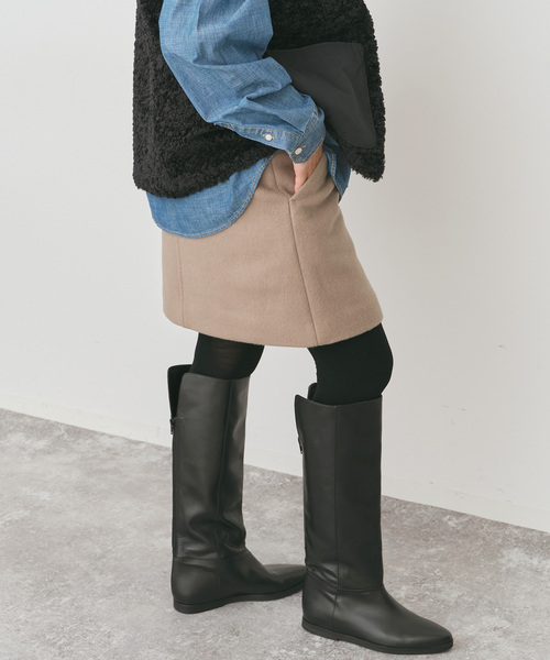 追加》メルトンAラインミニスカート（スカート）｜Spick & Span