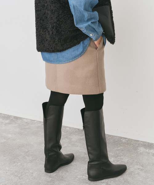 追加》メルトンAラインミニスカート（スカート）｜Spick & Span