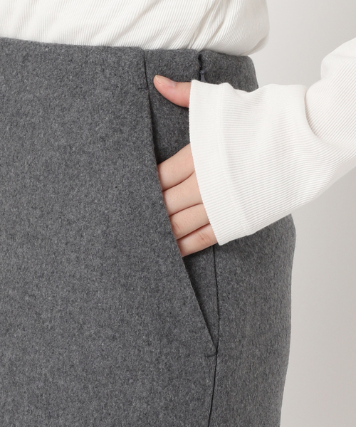 Spick & Span（スピックアンドスパン）の「《追加》メルトンAラインミニスカート（スカート・レディース・ベージュ/ブラック/チャコールグレー・36/38）」の22枚目の写真