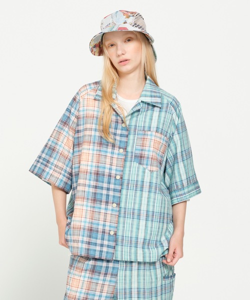 STOF(ストフ)の「PEDESTRIAN OVERSIZED SHIRT(シャツ/ブラウス・メンズ・ブラック/グリーン・S/M)」の4枚目の写真