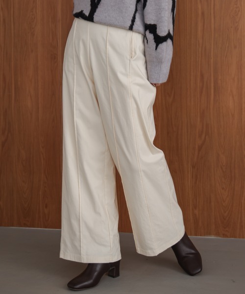 Bou Jeloud（ブージュルード）の「【38・40サイズ展開】HAKIYASE裏起毛ワイドパンツ（その他パンツ・レディース・インディゴブルー/ブラック/オフホワイト/ホワイト/ベージュ・38/40）」の6枚目の写真