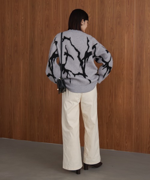 Bou Jeloud（ブージュルード）の「【38・40サイズ展開】HAKIYASE裏起毛ワイドパンツ（その他パンツ・レディース・インディゴブルー/ブラック/オフホワイト/ホワイト/ベージュ・38/40）」の9枚目の写真