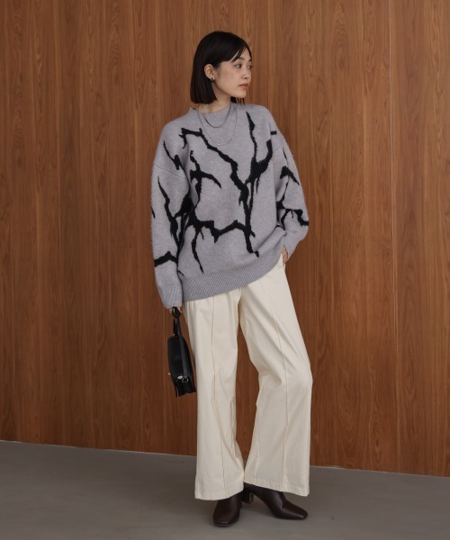 Bou Jeloud（ブージュルード）の「【38・40サイズ展開】HAKIYASE裏起毛ワイドパンツ（その他パンツ・レディース・インディゴブルー/ブラック/オフホワイト/ホワイト/ベージュ・38/40）」の10枚目の写真