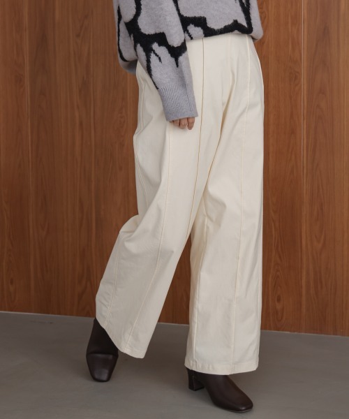 Bou Jeloud（ブージュルード）の「【38・40サイズ展開】HAKIYASE裏起毛ワイドパンツ（その他パンツ・レディース・インディゴブルー/ブラック/オフホワイト/ホワイト/ベージュ・38/40）」の11枚目の写真