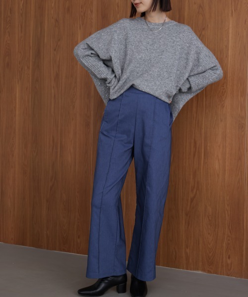 Bou Jeloud（ブージュルード）の「【38・40サイズ展開】HAKIYASE裏起毛ワイドパンツ（その他パンツ・レディース・インディゴブルー/ブラック/オフホワイト/ホワイト/ベージュ・38/40）」の15枚目の写真