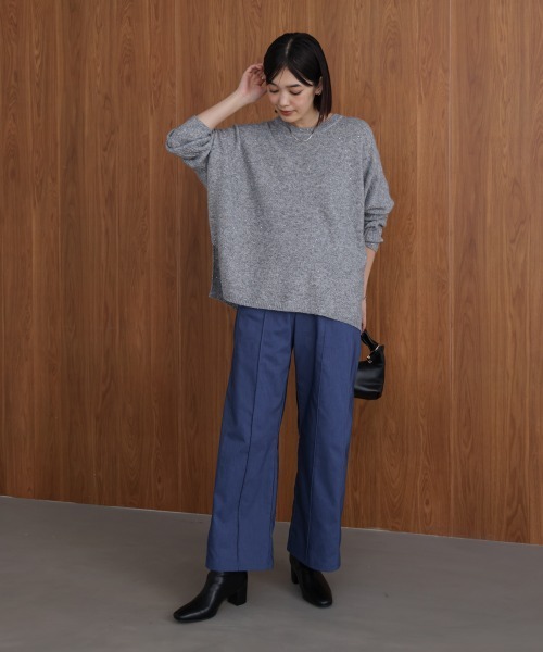 Bou Jeloud（ブージュルード）の「【38・40サイズ展開】HAKIYASE裏起毛ワイドパンツ（その他パンツ・レディース・インディゴブルー/ブラック/オフホワイト/ホワイト/ベージュ・38/40）」の16枚目の写真