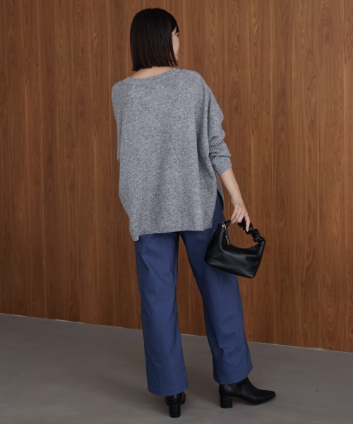 Bou Jeloud（ブージュルード）の「【38・40サイズ展開】HAKIYASE裏起毛ワイドパンツ（その他パンツ・レディース・インディゴブルー/ブラック/オフホワイト/ホワイト/ベージュ・38/40）」の19枚目の写真