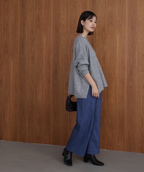 Bou Jeloud（ブージュルード）の「【38・40サイズ展開】HAKIYASE裏起毛ワイドパンツ（その他パンツ・レディース・インディゴブルー/ブラック/オフホワイト/ホワイト/ベージュ・38/40）」の20枚目の写真