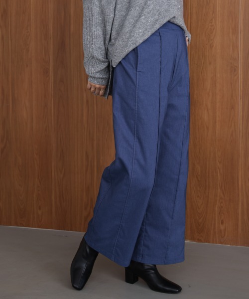 Bou Jeloud（ブージュルード）の「【38・40サイズ展開】HAKIYASE裏起毛ワイドパンツ（その他パンツ・レディース・インディゴブルー/ブラック/オフホワイト/ホワイト/ベージュ・38/40）」の22枚目の写真