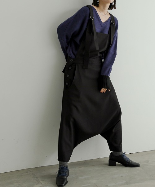 n'OrLABEL（ノアールレーベル）の「『サルエルサロペット』（サロペット/オーバーオール・レディース・チャコール/ブラック・1/2）」の13枚目の写真