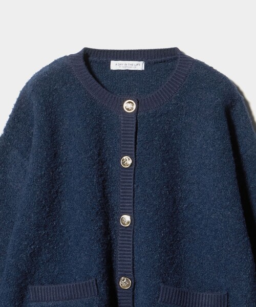 ループヤーン メタルボタンカーディガン ＜A DAY IN THE LIFE