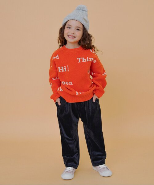 BREEZE（ブリーズ）の「ビッグ梵天ニット帽（ニットキャップ/ビーニー・キッズ・ライトグレー/ネイビー/レモンイエロー・50/54/58）」の5枚目の写真