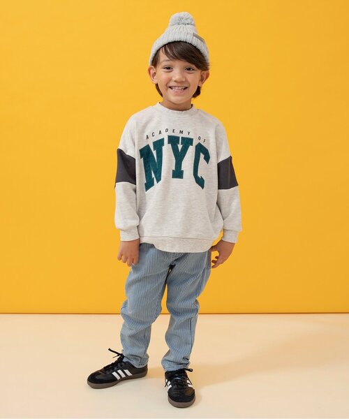 BREEZE（ブリーズ）の「ビッグ梵天ニット帽（ニットキャップ/ビーニー・キッズ・ライトグレー/ネイビー/レモンイエロー・50/54/58）」の10枚目の写真