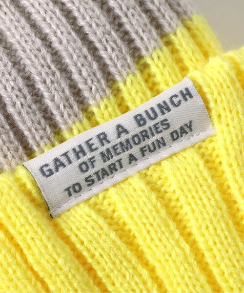 BREEZE（ブリーズ）の「ビッグ梵天ニット帽（ニットキャップ/ビーニー・キッズ・ライトグレー/ネイビー/レモンイエロー・50/54/58）」の21枚目の写真