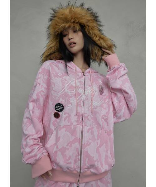 A'GEM/9 × .kom 『NIIER NOR/ニアノア』 BA CAMOUFLAGE HOOD ZIP-UP