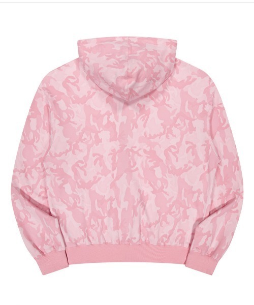 NIIER NOR(ニアノア)の「A'GEM/9 × .kom 『NIIER NOR/ニアノア』 BA CAMOUFLAGE HOOD ZIP-UP/カモフラージュデザイン ジップアップパーカー(パーカー・レディース・グレー/ピンク・FREE)」の16枚目の写真