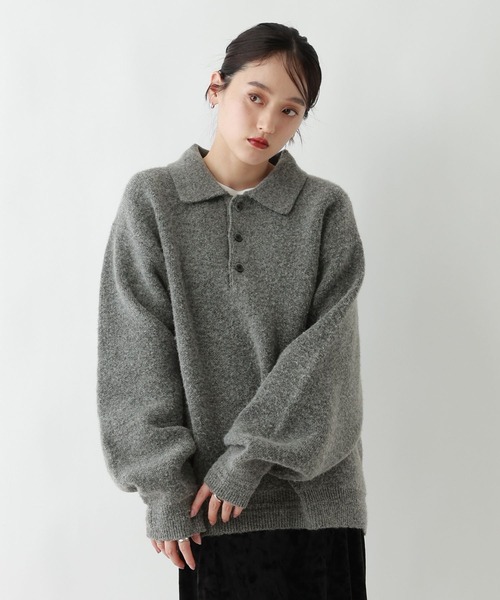 Relax Fit WOOLY Knit Polo リラックスフィット ウーリーニットポロ