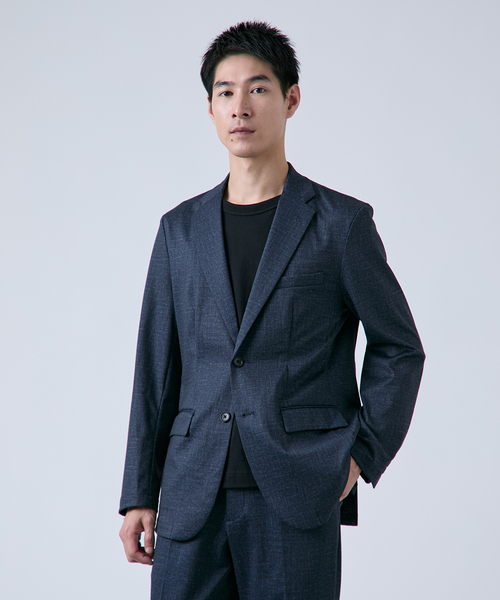 B.C STOCK(ベーセーストック)の「ダブルフェイスジャージージャケット(テーラードジャケット・メンズ・チャコールグレー/ネイビー/ベージュ・X-LARGE/LARGE/MEDIUM)」の3枚目の写真