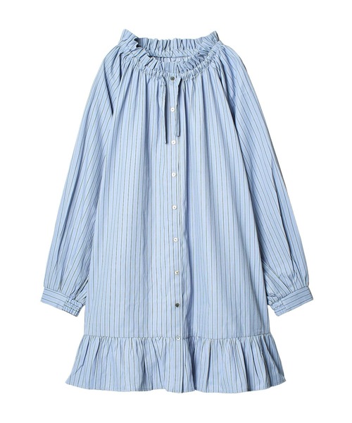 ROSE BUD(ローズバッド)の「FRILL DRESS(ワンピース・レディース・ブルー/オフホワイト・ONE SIZE)」の18枚目の写真