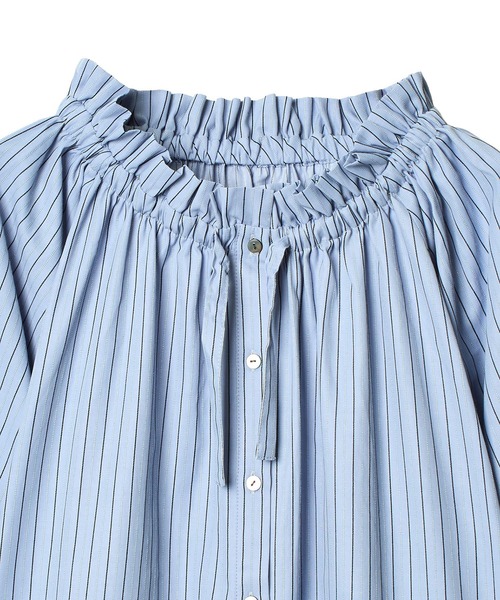 ROSE BUD(ローズバッド)の「FRILL DRESS(ワンピース・レディース・ブルー/オフホワイト・ONE SIZE)」の20枚目の写真