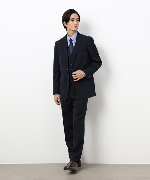 COMME CA ISM(コムサイズム)の「【セットアップ対応】ポリエステル ウール ギャバ ベスト(スーツベスト・メンズ・ネイビー/ブラック・MEDIUM/SMALL/X-LARGE/LARGE)」の9枚目の写真