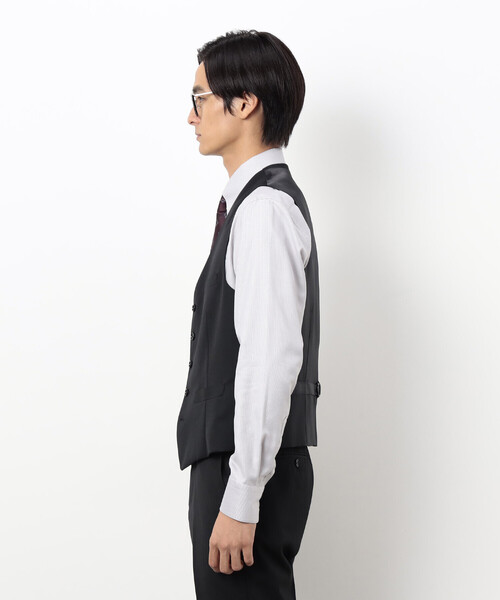 COMME CA ISM(コムサイズム)の「【セットアップ対応】ポリエステル ウール ギャバ ベスト(スーツベスト・メンズ・ネイビー/ブラック・MEDIUM/SMALL/X-LARGE/LARGE)」の13枚目の写真