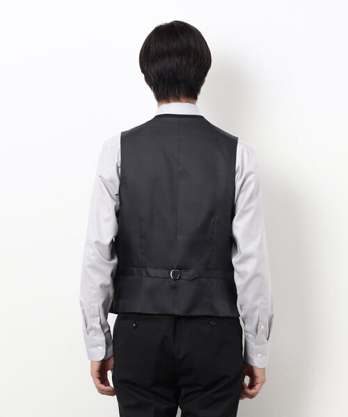 COMME CA ISM(コムサイズム)の「【セットアップ対応】ポリエステル ウール ギャバ ベスト(スーツベスト・メンズ・ネイビー/ブラック・MEDIUM/SMALL/X-LARGE/LARGE)」の14枚目の写真