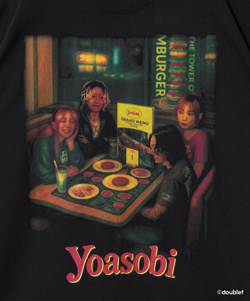 YOASOBI × doublet（ヨアソビ × ダブレット）の「NIGHT OUT T-SHIRT  FAMIRESU（Tシャツ/カットソー・レディース・ブラック・XL/L/M/S/XS）」の2枚目の写真