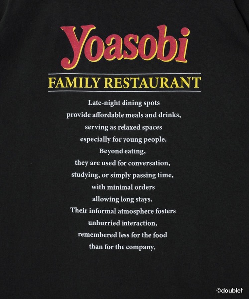 YOASOBI × doublet（ヨアソビ × ダブレット）の「NIGHT OUT T-SHIRT  FAMIRESU（Tシャツ/カットソー・レディース・ブラック・XL/L/M/S/XS）」の4枚目の写真