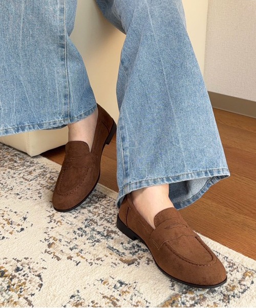 lus.（ラスドット）の「lus. コインローファー（ローファー・レディース・ブラック/ブラウン/ダークブラウン・S/M/L/LL）」の3枚目の写真