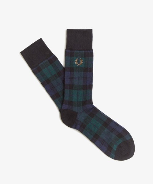 FRED PERRY(フレッドペリー)の「Tartan Socks/タータンチェックソックス(ソックス/靴下・メンズ・ブラウン/グリーン・4-6/6-8)」の2枚目の写真